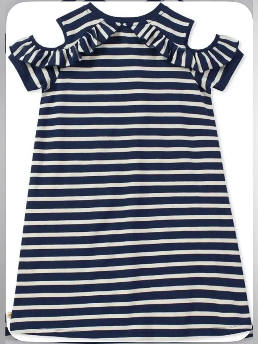 kate spade Stripe cold Shoulder Dress with Multicolor Foil Hearts